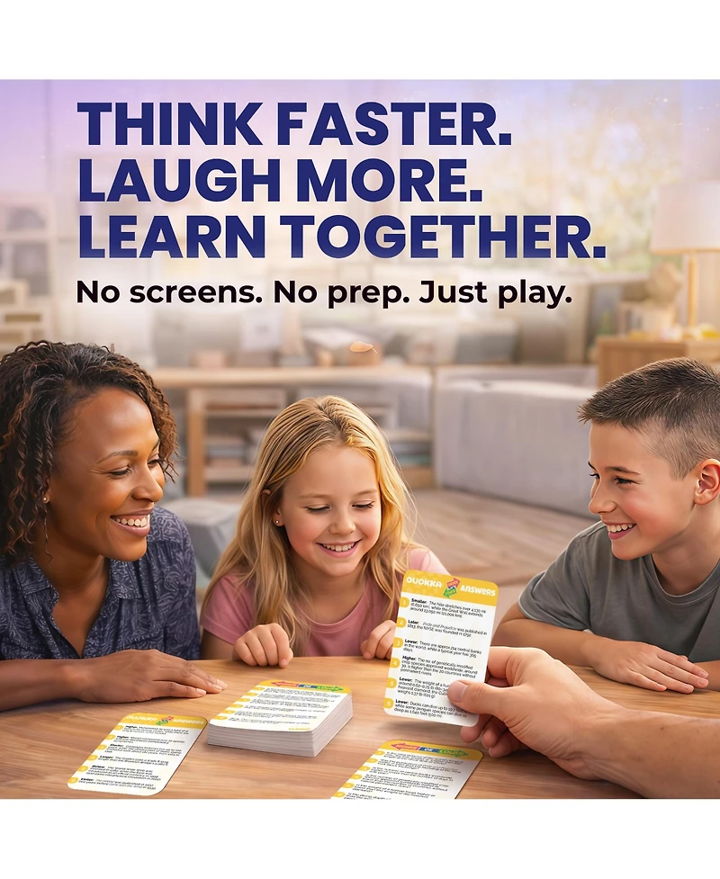 Quokka Board Game for Kids - Family Card and Adults Higher or Lower | Guess Fun Questions Easy to Learn 2 + Players