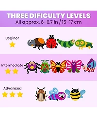 Quokka Kids Crafts Ages 4-8 Diy Beginner Needle and Thread Kit - 12 Sewing Basic