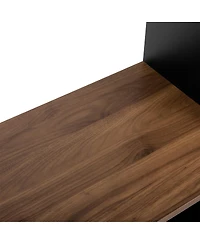 Streamdale Furniture Entertainment Center with Bookshelves & Electric Fireplace for TVs up to 80