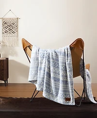 Wrangler Western Horse Stripe Printed Plush Throw, 70" X 50"