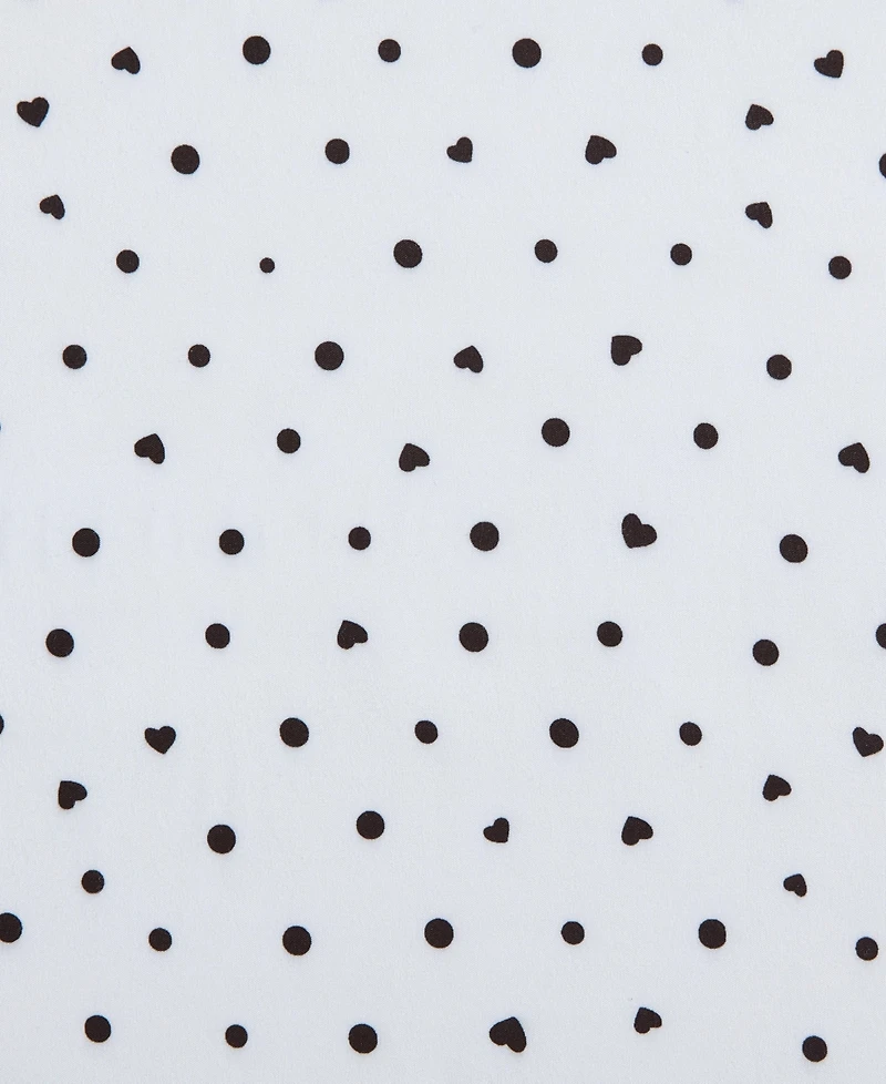 Betsey Johnson Polka Dot Heart Printed Microfiber 4-Pc. Sheet Set