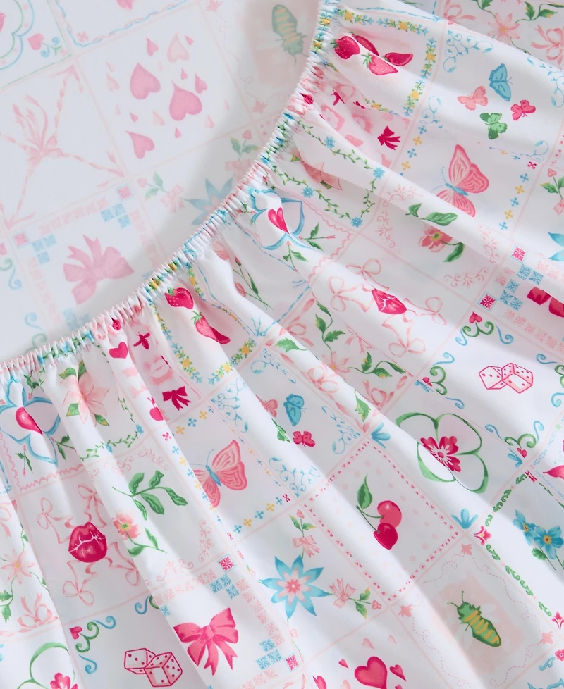 Betsey Johnson Pretty Tiles Microfiber 3-Pc. Sheet Set