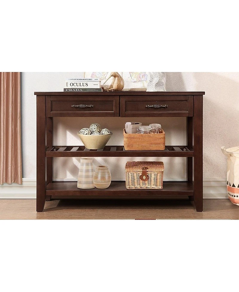 Streamdale Furniture Mid-Century Style Sideboard Buffet with Large Storage Space