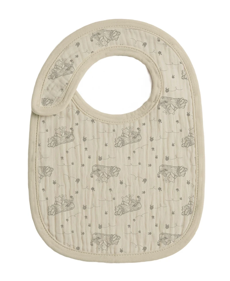 Disney Baby Boys' or Girls' Pooh Graphic Bibs, 3-Pack