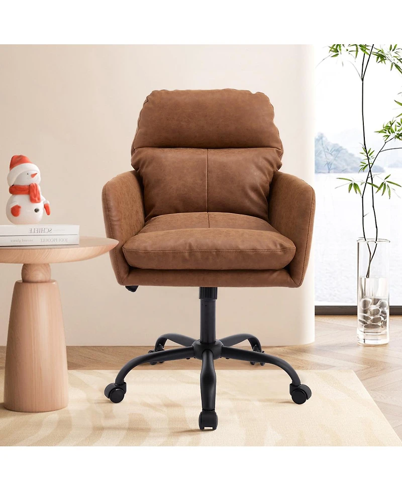 Streamdale Office chair, artificial leather, Black base, adjustable height