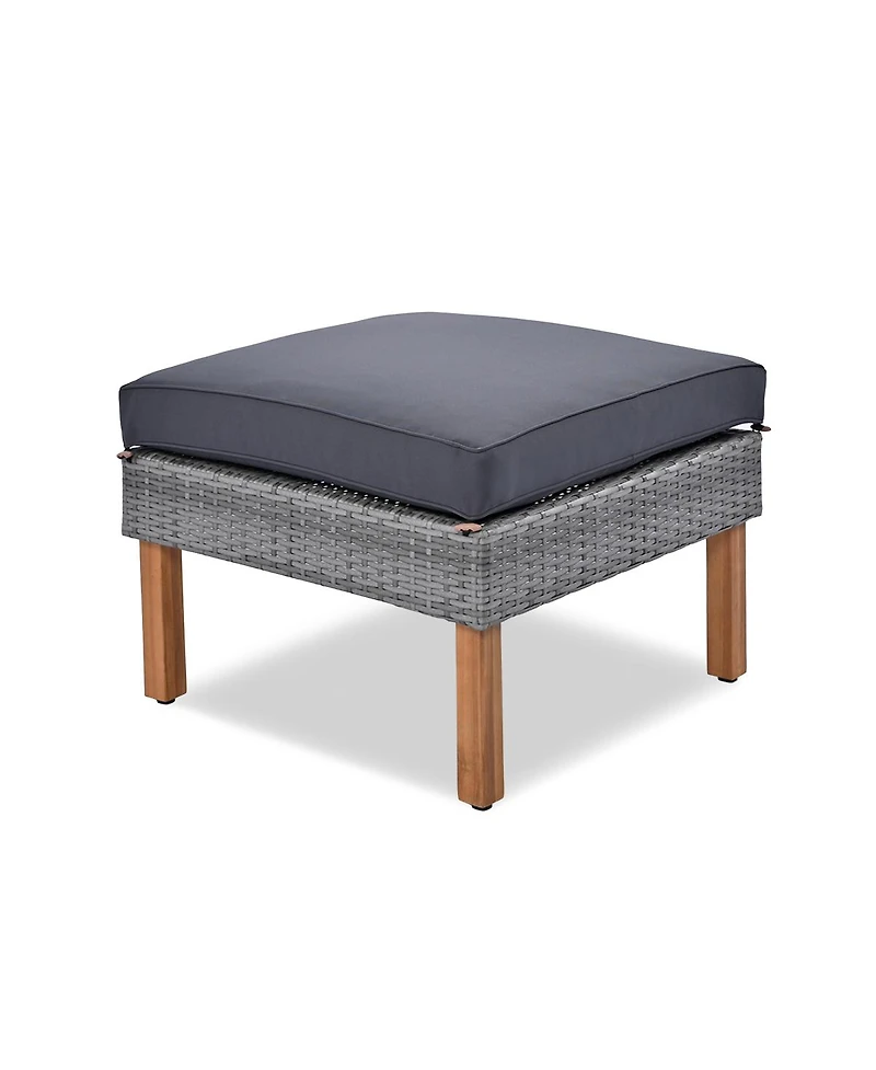 Streamdale Furniture 9-Piece Outdoor Patio Wicker Furniture Set with Acacia Wood Legs