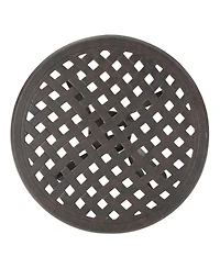 Streamdale Furniture Cast Aluminum Bronze Finish Lattice Design Side Table