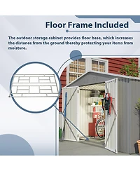 Streamdale Furniture Streamdale 10x8 Ft Outdoor Tool Storage Shed, All Weather Metal Shed