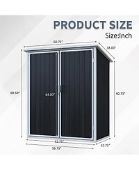 Streamdale Outdoor Storage Shed Waterproof Resin Cabinet with Lockable Doors