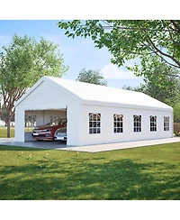 Streamdale Furniture Carport Canopy 16x32 Heavy Duty Metal Carport Garage Outdoor Shelter