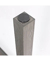 Streamdale Furniture Charcoal 68.9" Wooden-Textured Dining Table - Simple, High-Quality