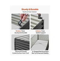 Slickblue 6x3x2 ft Galvanized Metal Raised Garden Bed