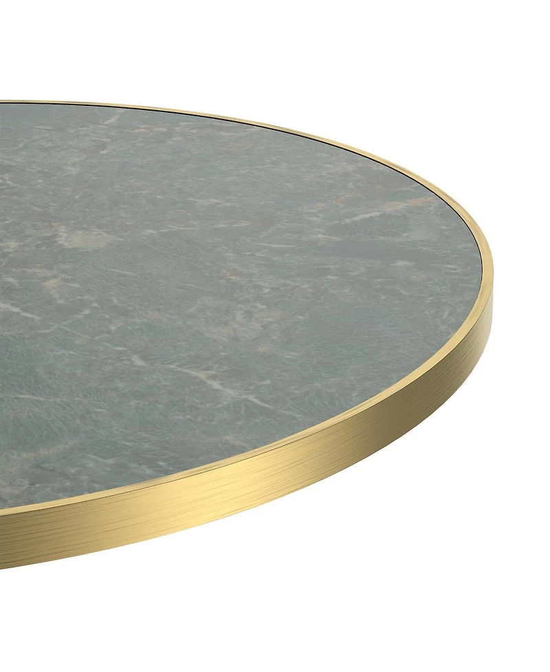Streamdale Furniture Round Modern Dining Table 31.5" Faux Marble Top Bistro Tulip Table