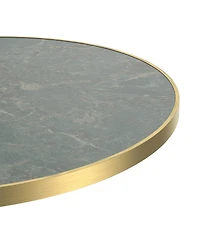 Streamdale Furniture Round Modern Dining Table 31.5" Faux Marble Top Bistro Tulip Table