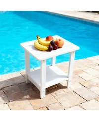 Streamdale Furniture Wooden-textured imitation wood side table, simple, rich texture, small tabletop, outdoor picnic