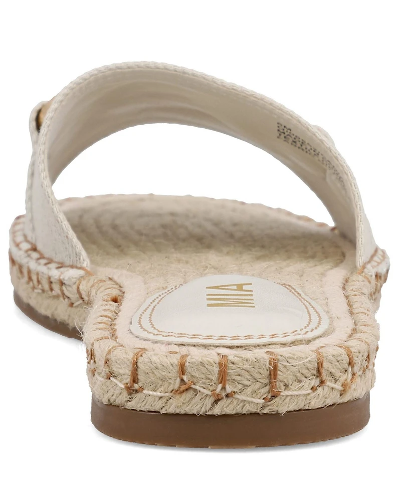 Mia Women's Cadiz Horsebit Espadrille Flat Slide Sandals