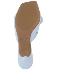 Mia Women's Elyzza Bow Slip-On Square-Toe Dress Sandals