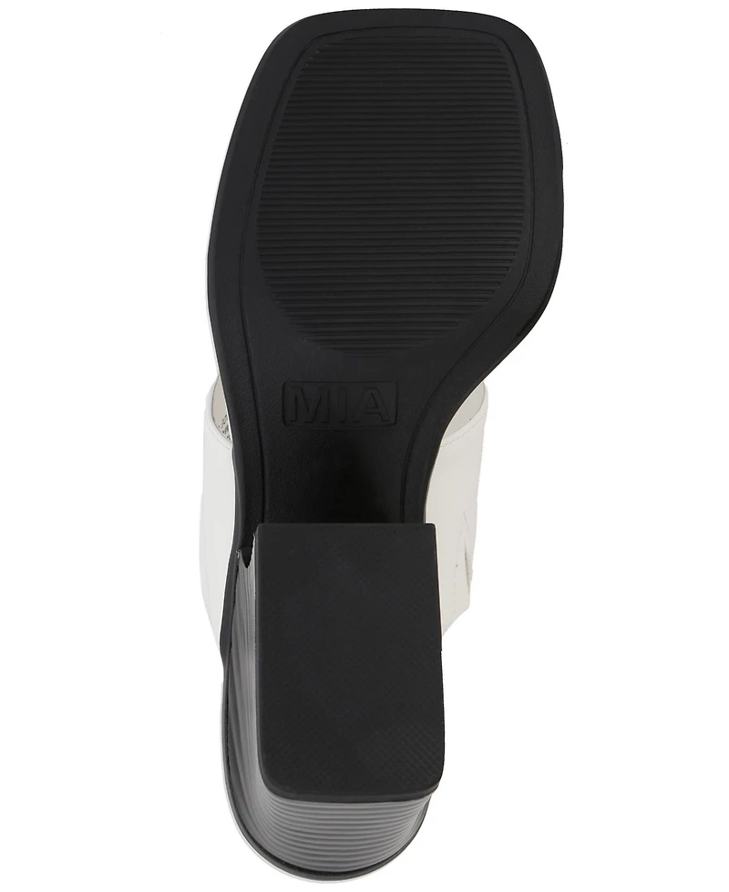 Mia Women's Fawn Block Heel Slip-On Dress Sandals