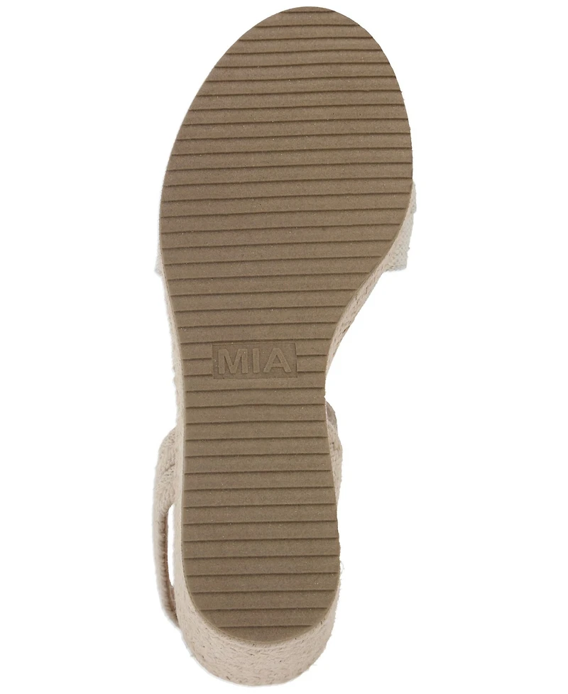 Mia Women's Barossa Horsebit Ankle-Strap Espadrille Wedge Sandals