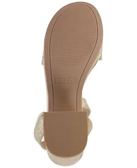 Mia Women's Renee Raffia Block Heel Platform Sandals