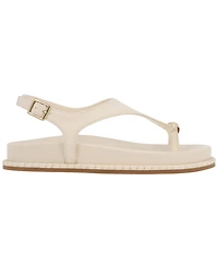 Mia Women's Leilah Slingback Buckle-Strap Round-Toe Thong Sandals