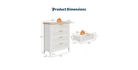 gaomon Fluted Dresser for Bedroom, Chest of Dressers for Closet with Fluted Dressers Chest with Clothes Storage