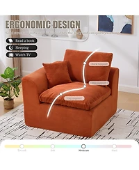 Streamdale Furniture Modular Sectional Sofa Cloud Couch, Comfy Modern 2 Seater with Removable Cushion Covers