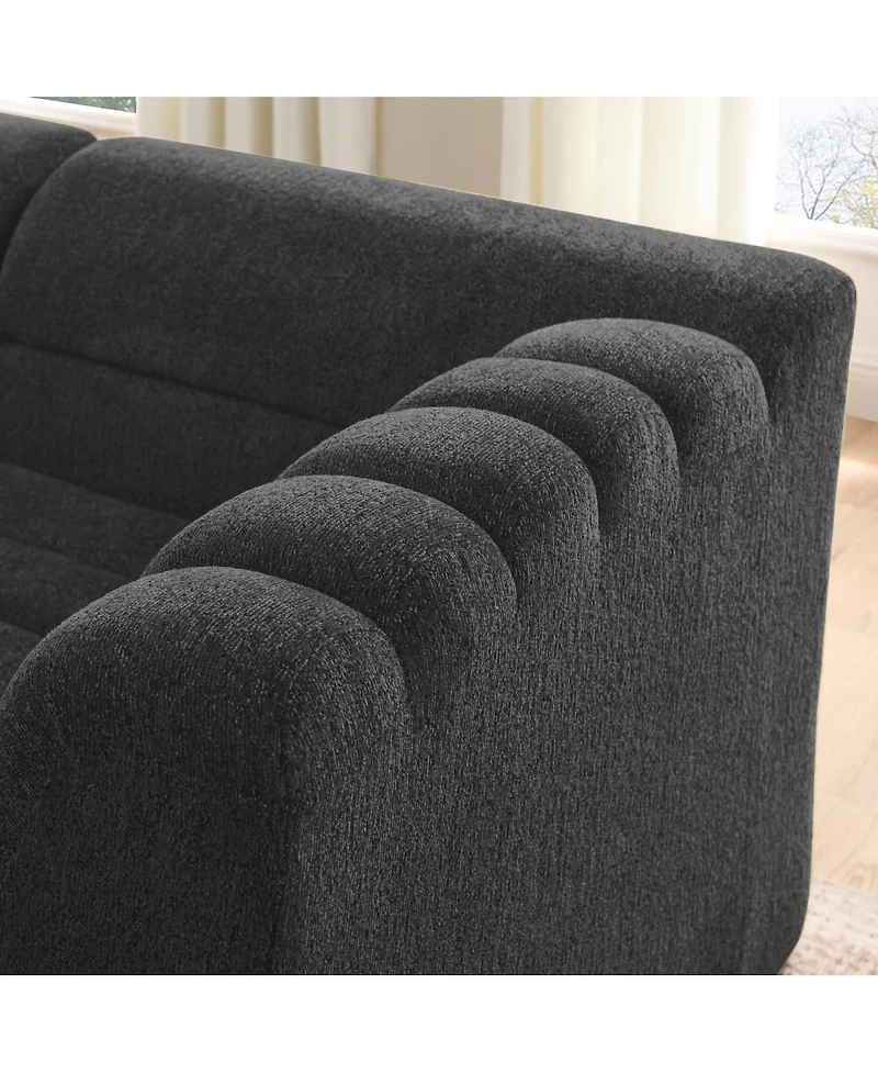 Streamdale Furniture 135" U-Shaped Modular Sectional Sofa with Chaise & Movable Ottoman