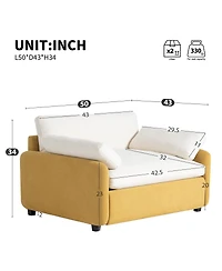 Streamdale Furniture Oversized Chenille Sofa Chair, Wide Seat Accent Chair, Modern Upholstered Armchair