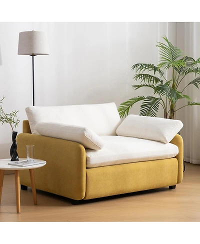 Streamdale Furniture Oversized Chenille Sofa Chair, Wide Seat Accent Chair, Modern Upholstered Armchair