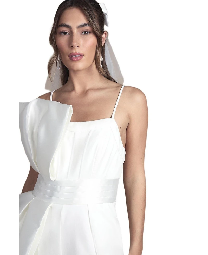 Coast Women's Strapless Bow Wide Leg Jumpsuit