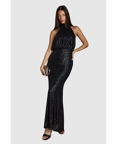 Coast Women's Halterneck Sequin Bridesmaid Maxi Dress