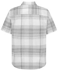Calvin Klein Boys' 8-20 Intricate Plaid Woven Short-Sleeve Shirt