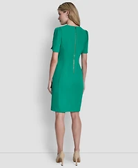 Dkny Women's Crewneck Short Sheath Dress