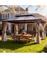 Streamdale Furniture aluminum double-top sun canopy