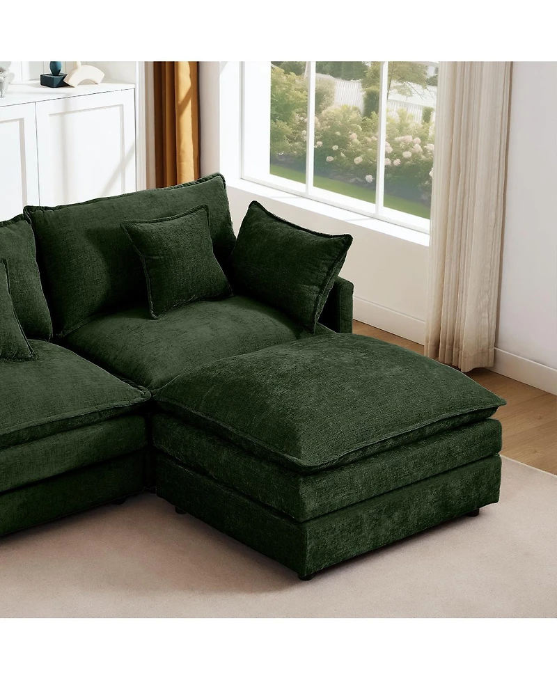 Streamdale Furniture Modular Sectional Sofa, 102 Inch L-Shaped Couch Set