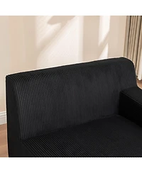 Streamdale Furniture Left Armrest Chaise Lounge Sofa Bed, Oversized Sleeper Chair for Living Room