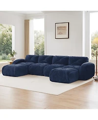 Streamdale Furniture U-shaped Boneless Sofa, Tufted, 32D High Density Sponge