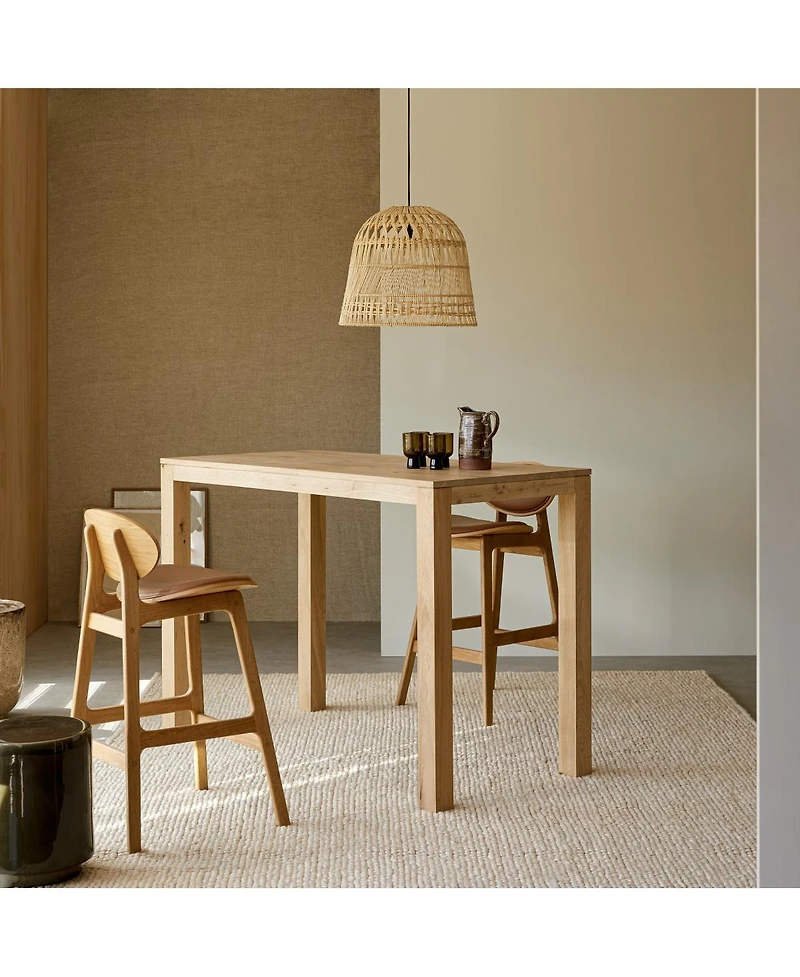Tikamoon Eden solid oak bar table