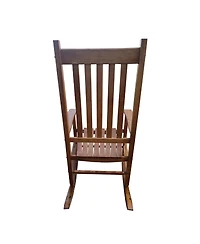 Flynama Solid Hardwood Rocking Chair for Balcony Porch Wide Seat Armrest Capacity