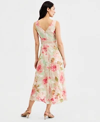 Adrianna Papell Women's Cascading Tiered Midi Dress