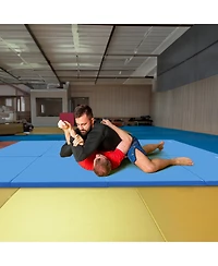 BalanceFrom Fitness 120 x 48" All Purpose Folding Gymnastics Exercise Mat, Blue