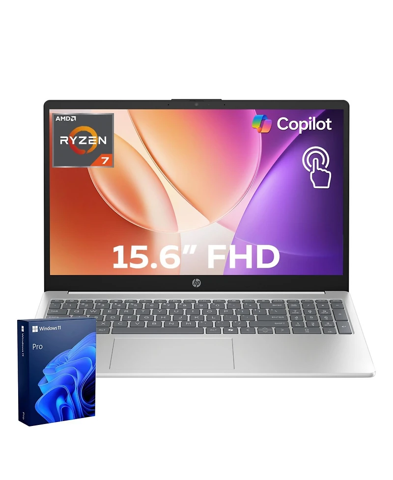 Hp Essential 15.6" Traditional Laptop Amd Ryzen 7 64GB Ram Amd Radeon Graphics 2TB Ssd Storage Windows 11 Pro 60Hz
