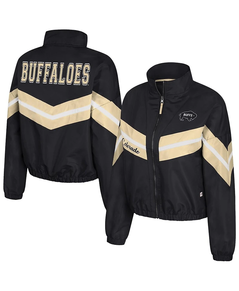 Colosseum Women's Black Colorado Buffaloes Thin Ice Full-Zip Windbreaker Jacket
