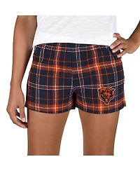 Concepts Sport Women's Navy/Orange Chicago Bears Ultimate Flannel Shorts