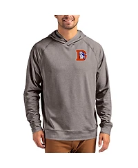 Cutter & Buck Men's Heather Gray Denver Broncos Adapt Historic Knit Raglan Pullover Hoodie