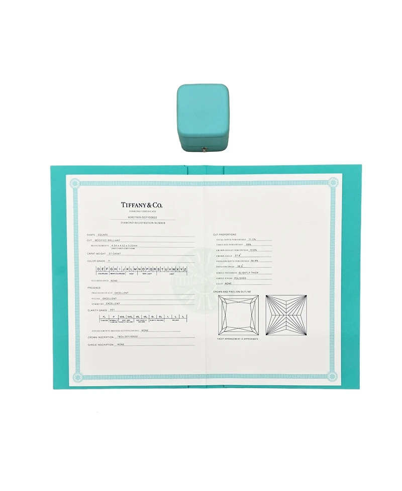 Pre-Owned Tiffany & Co 0.51 ct Princess Diamond Engagement Ring