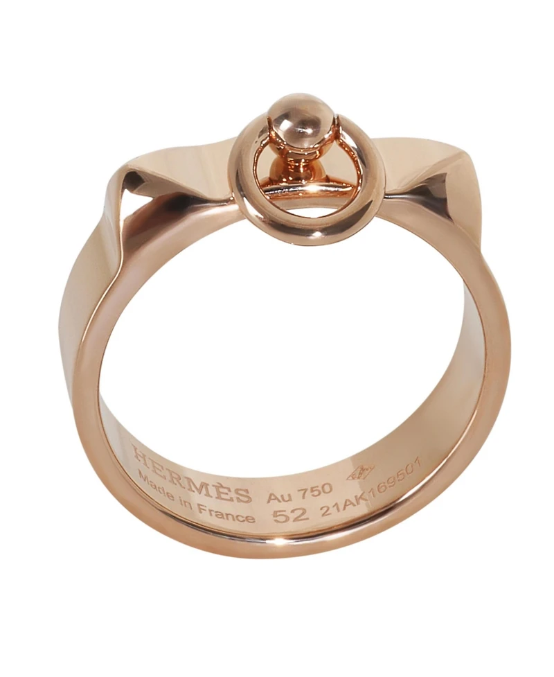 Pre-Owned Hermes Rose Gold Small Model Collier de Chien Ring