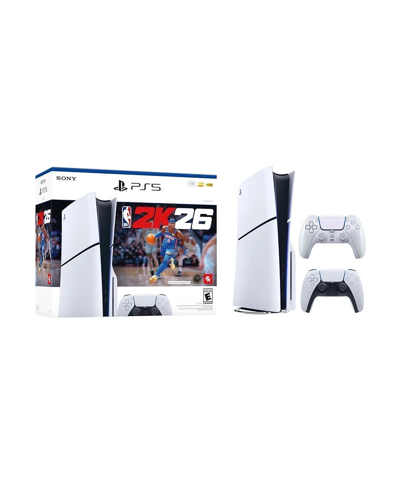 PlayStation 5 NBA26 Disc Console Slim w/DualSense Controller Chroma Pearl