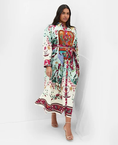 City Chic Women's Ezra Dreamscape Print Maxi Dress